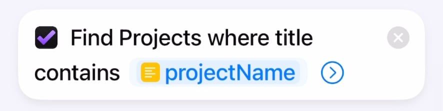 Find Omnifocus projects
