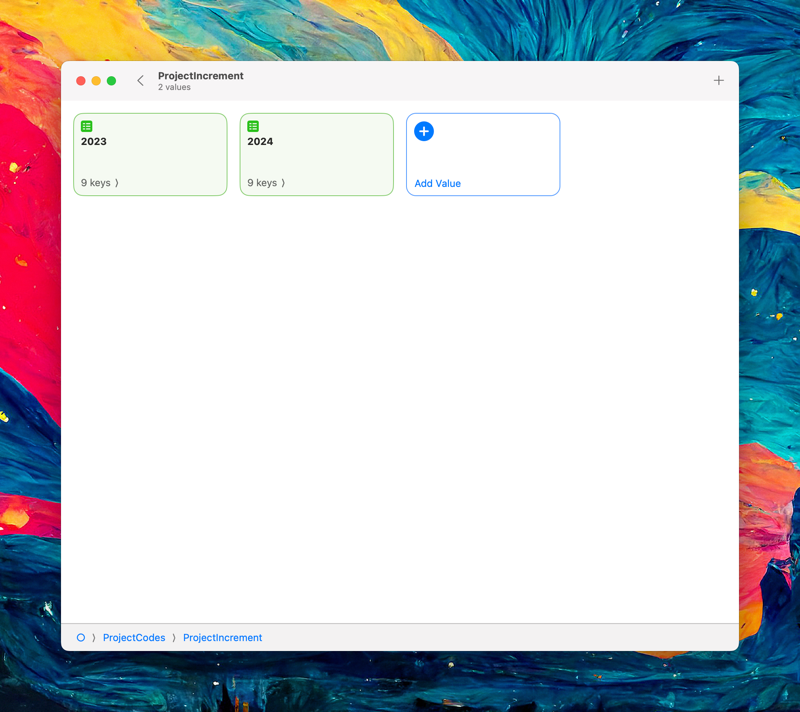 The Project Increment Dictionary